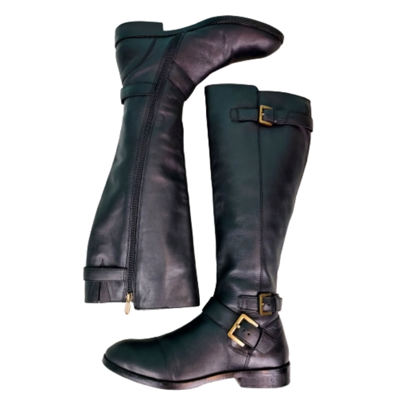 Sam Edelman knee high leather boots, women's size 7.5, black - Picture 6 of 11